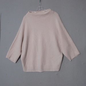 Elegant Women's Cream Turtleneck Sweater